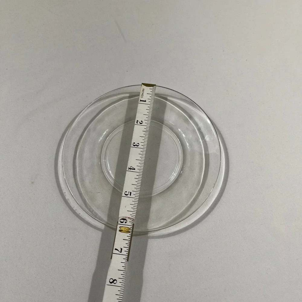 Clear Glass Saucer Set 6